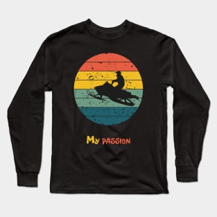 Snowmobile Vintage Design Long Sleeve T-Shirt